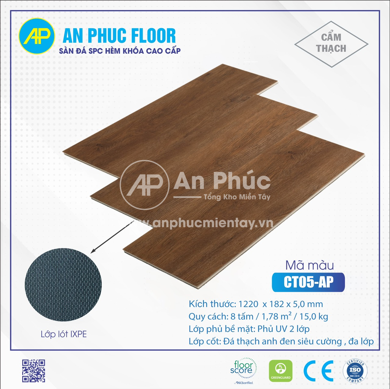 Sàn đá SPC Cẩm Thạch - CT05