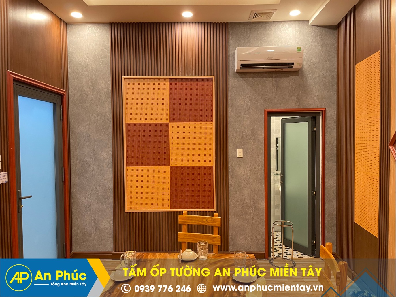 Mẫu ốp tường Nhà Hàng_Quán ăn 8 phòng khách VIP