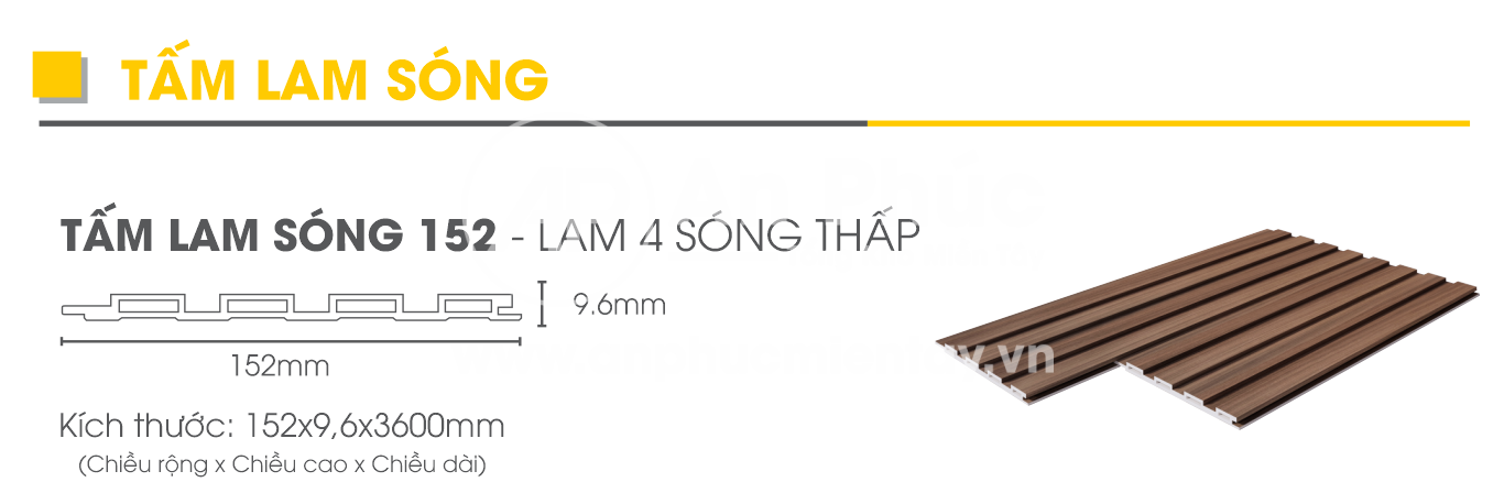 Hình ảnh chụp thực tế sản phẩm tấm lam sóng 152 An Phúc